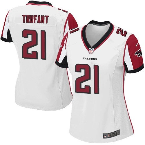 Nike Falcons #21 Desmond Trufant White Women's Stitched NFL Elite Jersey Nike Falcons #21 Desmond Trufant White Women's Stitched NFL Elite Jersey