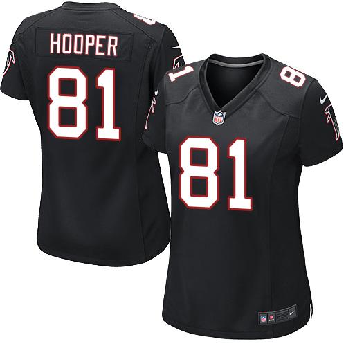 Nike Falcons #81 Austin Hooper Black Alternate Women's Stitched NFL Elite Jersey Nike Falcons #81 Austin Hooper Black Alternate Women's Stitched NFL Elite Jersey