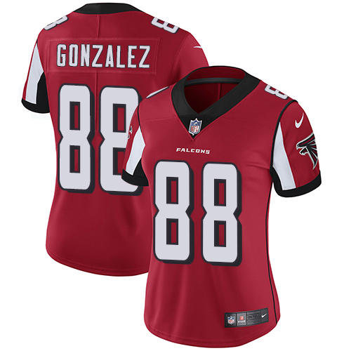 Nike Falcons #88 Tony Gonzalez Red Team Color Women's Stitched NFL Vapor Untouchable Limited Jersey Nike Falcons #88 Tony Gonzalez Red Team Color Women's Stitched NFL Vapor Untouchable Limited Jersey