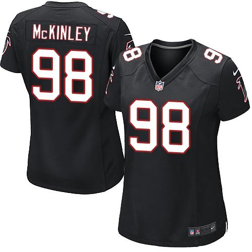 Nike Falcons #98 Takkarist McKinley Black Alternate Women's Stitched NFL Elite Jersey Nike Falcons #98 Takkarist McKinley Black Alternate Women's Stitched NFL Elite Jersey