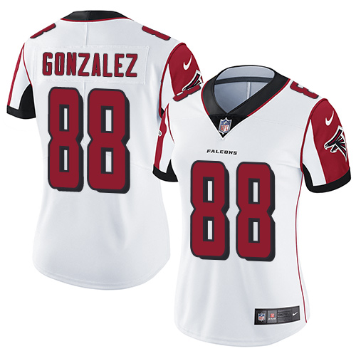 Nike Falcons #88 Tony Gonzalez White Women's Stitched NFL Vapor Untouchable Limited Jersey Nike Falcons #88 Tony Gonzalez White Women's Stitched NFL Vapor Untouchable Limited Jersey