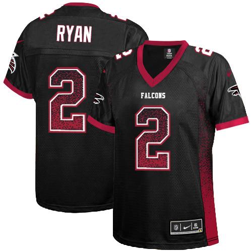 Nike Falcons #2 Matt Ryan Black Alternate Women's Stitched NFL Elite Drift Fashion Jersey Nike Falcons #2 Matt Ryan Black Alternate Women's Stitched NFL Elite Drift Fashion Jersey