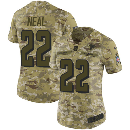 Nike Falcons #22 Keanu Neal Camo Women's Stitched NFL Limited 2018 Salute to Service Jersey Nike Falcons #22 Keanu Neal Camo Women's Stitched NFL Limited 2018 Salute to Service Jersey