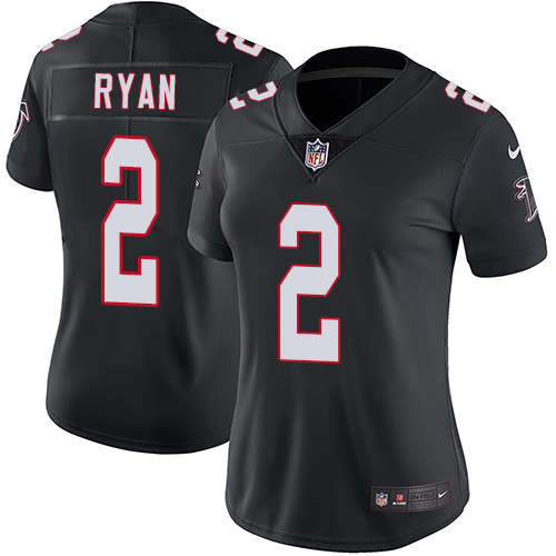 Nike Falcons #2 Matt Ryan Black Alternate Women's Stitched NFL Vapor Untouchable Limited Jersey Nike Falcons #2 Matt Ryan Black Alternate Women's Stitched NFL Vapor Untouchable Limited Jersey