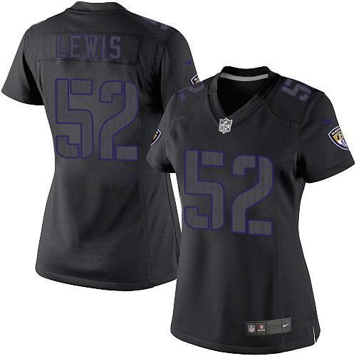 Nike Ravens #52 Ray Lewis Black Impact Women's Stitched NFL Limited Jersey Nike Ravens #52 Ray Lewis Black Impact Women's Stitched NFL Limited Jersey