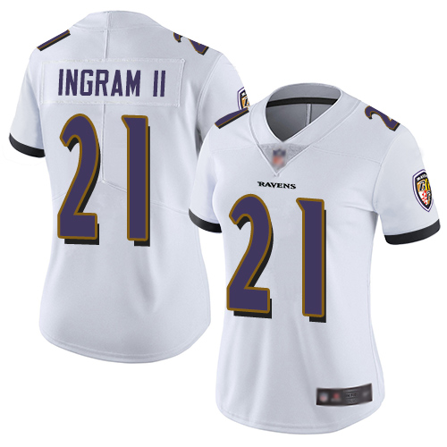 Nike Ravens #21 Mark Ingram II White Women's Stitched NFL Vapor Untouchable Limited Jersey Nike Ravens #21 Mark Ingram II White Women's Stitched NFL Vapor Untouchable Limited Jersey