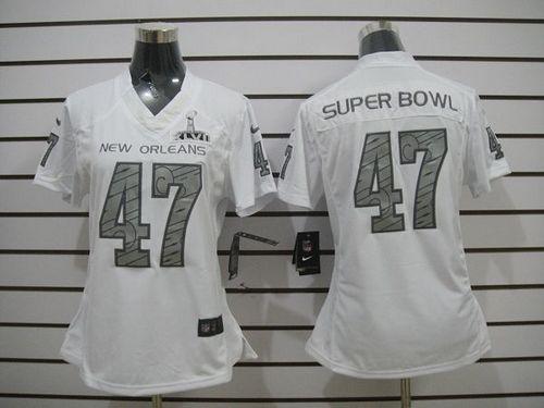 Nike New Orleans White Super Bowl XLVII Women's Elite Jersey Nike New Orleans White Super Bowl XLVII Women's Elite Jersey