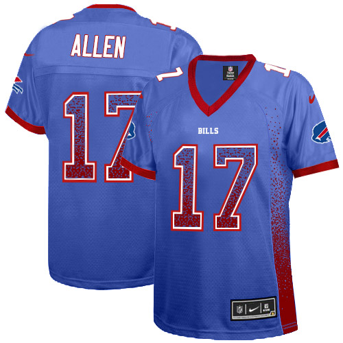 Nike Bills #17 Josh Allen Royal Blue Team Color Women's Stitched NFL Elite Drift Fashion Jersey Nike Bills #17 Josh Allen Royal Blue Team Color Women's Stitched NFL Elite Drift Fashion Jersey