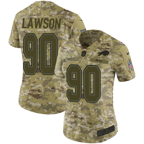 Nike Bills #90 Shaq Lawson Camo Women's Stitched NFL Limited 2018 Salute to Service Jersey Nike Bills #90 Shaq Lawson Camo Women's Stitched NFL Limited 2018 Salute to Service Jersey