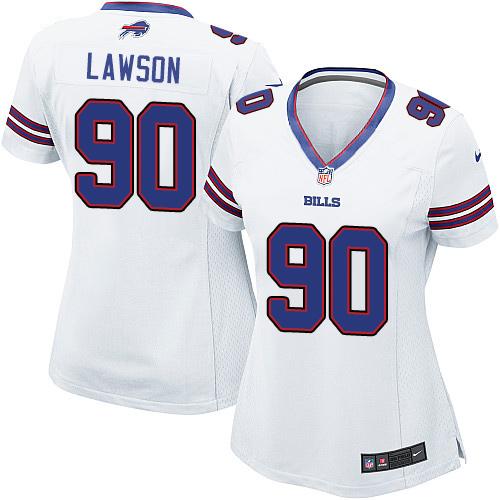 Nike Bills #90 Shaq Lawson White Women's Stitched NFL Elite Jersey Nike Bills #90 Shaq Lawson White Women's Stitched NFL Elite Jersey