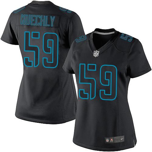 Nike Panthers #59 Luke Kuechly Black Impact Women's Stitched NFL Limited Jersey Nike Panthers #59 Luke Kuechly Black Impact Women's Stitched NFL Limited Jersey