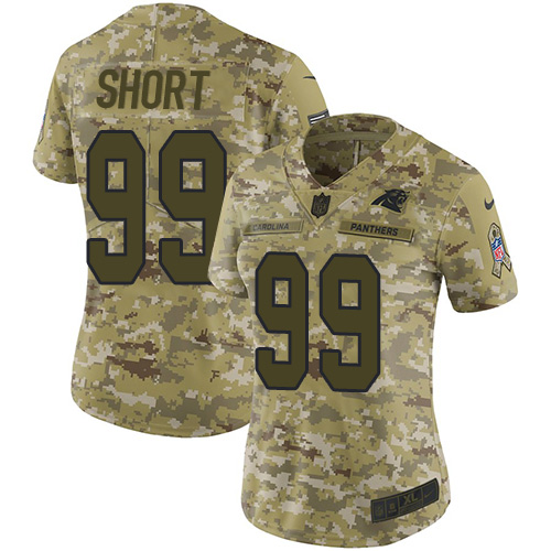 Nike Panthers #99 Kawann Short Camo Women's Stitched NFL Limited 2018 Salute to Service Jersey Nike Panthers #99 Kawann Short Camo Women's Stitched NFL Limited 2018 Salute to Service Jersey
