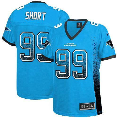 Nike Panthers #99 Kawann Short Blue Alternate Women's Stitched NFL Elite Drift Fashion Jersey Nike Panthers #99 Kawann Short Blue Alternate Women's Stitched NFL Elite Drift Fashion Jersey