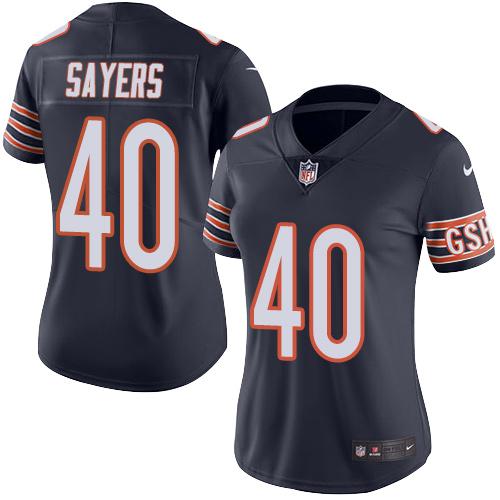 Nike Bears #40 Gale Sayers Navy Blue Team Color Women's Stitched NFL Vapor Untouchable Limited Jersey Nike Bears #40 Gale Sayers Navy Blue Team Color Women's Stitched NFL Vapor Untouchable Limited Jersey