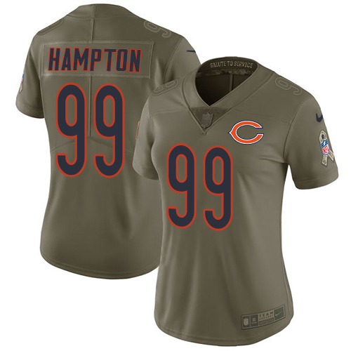 Nike Bears #99 Dan Hampton Olive Women's Stitched NFL Limited 2017 Salute to Service Jersey Nike Bears #99 Dan Hampton Olive Women's Stitched NFL Limited 2017 Salute to Service Jersey