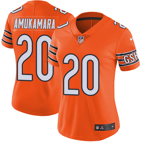 Nike Bears #20 Prince Amukamara Orange Women's Stitched NFL Limited Rush Jersey Nike Bears #20 Prince Amukamara Orange Women's Stitched NFL Limited Rush Jersey