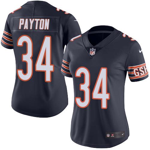 Nike Bears #34 Walter Payton Navy Blue Team Color Women's Stitched NFL Vapor Untouchable Limited Jersey Nike Bears #34 Walter Payton Navy Blue Team Color Women's Stitched NFL Vapor Untouchable Limited Jersey
