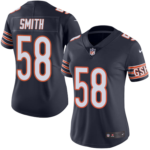 Nike Bears #58 Roquan Smith Navy Blue Team Color Women's Stitched NFL Vapor Untouchable Limited Jersey Nike Bears #58 Roquan Smith Navy Blue Team Color Women's Stitched NFL Vapor Untouchable Limited Jersey