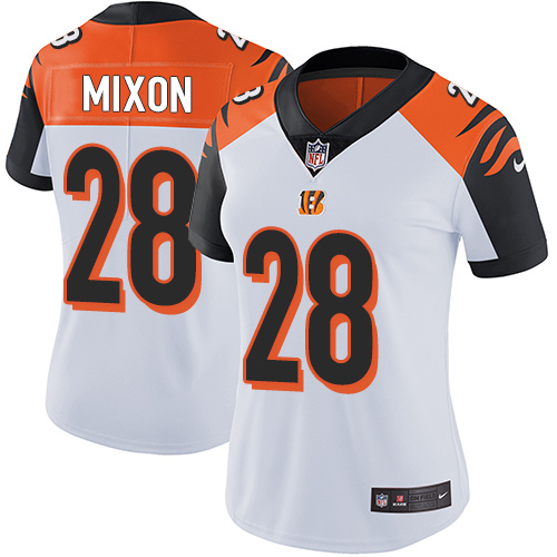 Nike Bengals #28 Joe Mixon White Women's Stitched NFL Vapor Untouchable Limited Jersey Nike Bengals #28 Joe Mixon White Women's Stitched NFL Vapor Untouchable Limited Jersey