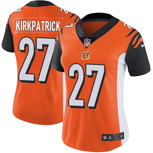 Nike Bengals #27 Dre Kirkpatrick Orange Alternate Women's Stitched NFL Vapor Untouchable Limited Jersey Nike Bengals #27 Dre Kirkpatrick Orange Alternate Women's Stitched NFL Vapor Untouchable Limited Jersey