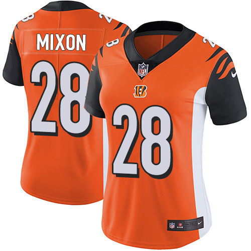 Nike Bengals #28 Joe Mixon Orange Alternate Women's Stitched NFL Vapor Untouchable Limited Jersey Nike Bengals #28 Joe Mixon Orange Alternate Women's Stitched NFL Vapor Untouchable Limited Jersey