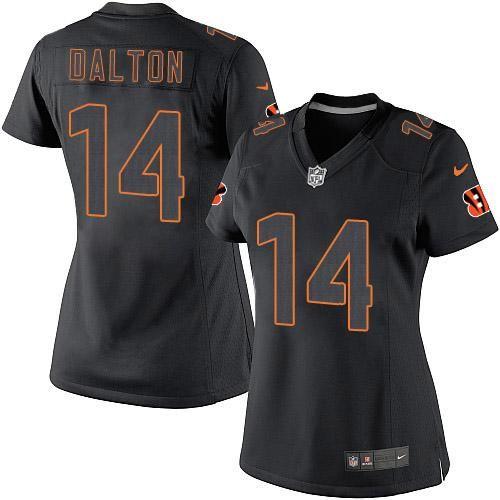 Nike Bengals #14 Andy Dalton Black Impact Women's Stitched NFL Limited Jersey Nike Bengals #14 Andy Dalton Black Impact Women's Stitched NFL Limited Jersey