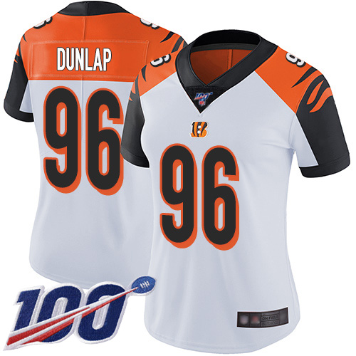 Nike Bengals #96 Carlos Dunlap White Women's Stitched NFL 100th Season Vapor Limited Jersey Nike Bengals #96 Carlos Dunlap White Women's Stitched NFL 100th Season Vapor Limited Jersey