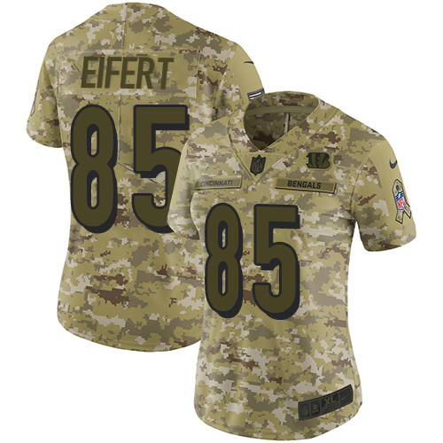 Nike Bengals #85 Tyler Eifert Camo Women's Stitched NFL Limited 2018 Salute to Service Jersey Nike Bengals #85 Tyler Eifert Camo Women's Stitched NFL Limited 2018 Salute to Service Jersey