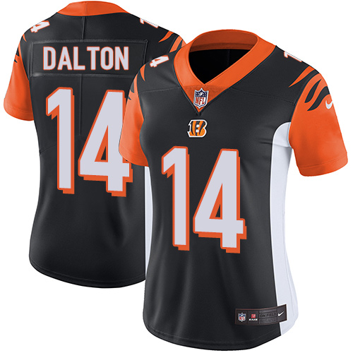 Nike Bengals #14 Andy Dalton Black Team Color Women's Stitched NFL Vapor Untouchable Limited Jersey Nike Bengals #14 Andy Dalton Black Team Color Women's Stitched NFL Vapor Untouchable Limited Jersey