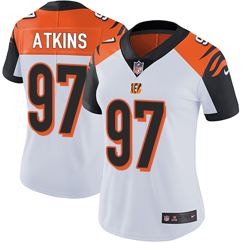 Nike Bengals #97 Geno Atkins White Women's Stitched NFL Vapor Untouchable Limited Jersey Nike Bengals #97 Geno Atkins White Women's Stitched NFL Vapor Untouchable Limited Jersey