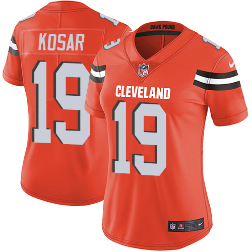 Nike Browns #19 Bernie Kosar Orange Alternate Women's Stitched NFL Vapor Untouchable Limited Jersey Nike Browns #19 Bernie Kosar Orange Alternate Women's Stitched NFL Vapor Untouchable Limited Jersey