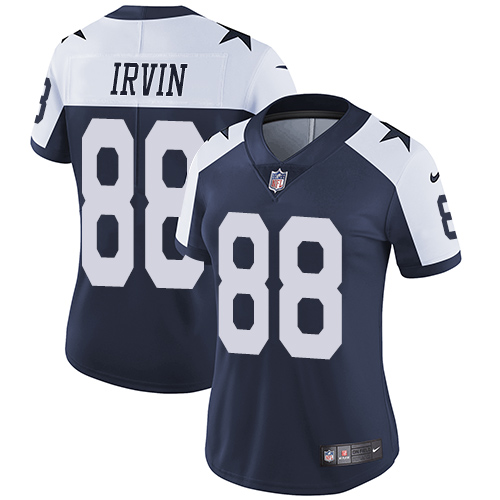 Nike Cowboys #88 Michael Irvin Navy Blue Thanksgiving Women's Stitched NFL Vapor Untouchable Limited Throwback Jersey Nike Cowboys #88 Michael Irvin Navy Blue Thanksgiving Women's Stitched NFL Vapor Untouchable Limited Throwback Jersey