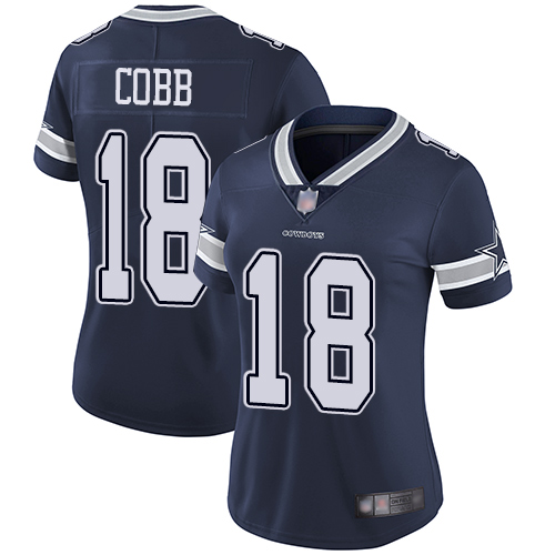 Nike Cowboys #18 Randall Cobb Navy Blue Team Color Women's Stitched NFL Vapor Untouchable Limited Jersey Nike Cowboys #18 Randall Cobb Navy Blue Team Color Women's Stitched NFL Vapor Untouchable Limited Jersey