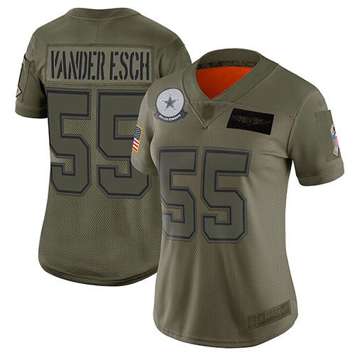 Nike Cowboys #55 Leighton Vander Esch Camo Women's Stitched NFL Limited 2019 Salute to Service Jersey Nike Cowboys #55 Leighton Vander Esch Camo Women's Stitched NFL Limited 2019 Salute to Service Jersey