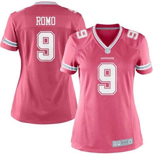 Nike Cowboys #9 Tony Romo Pink Women's Stitched NFL Elite Jersey Nike Cowboys #9 Tony Romo Pink Women's Stitched NFL Elite Jersey