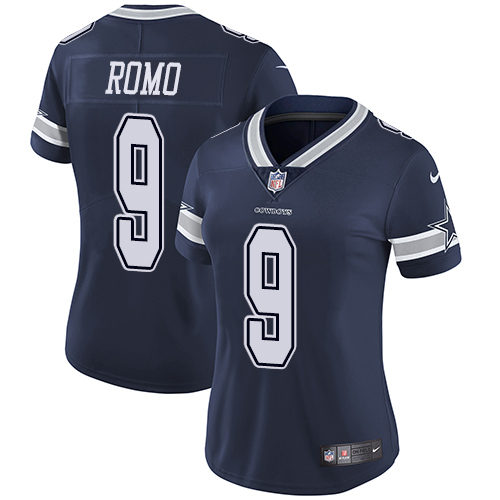 Nike Cowboys #9 Tony Romo Navy Blue Team Color Women's Stitched NFL Vapor Untouchable Limited Jersey Nike Cowboys #9 Tony Romo Navy Blue Team Color Women's Stitched NFL Vapor Untouchable Limited Jersey