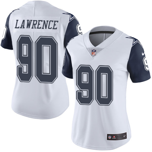 Nike Cowboys #90 Demarcus Lawrence White Women's Stitched NFL Limited Rush Jersey Nike Cowboys #90 Demarcus Lawrence White Women's Stitched NFL Limited Rush Jersey