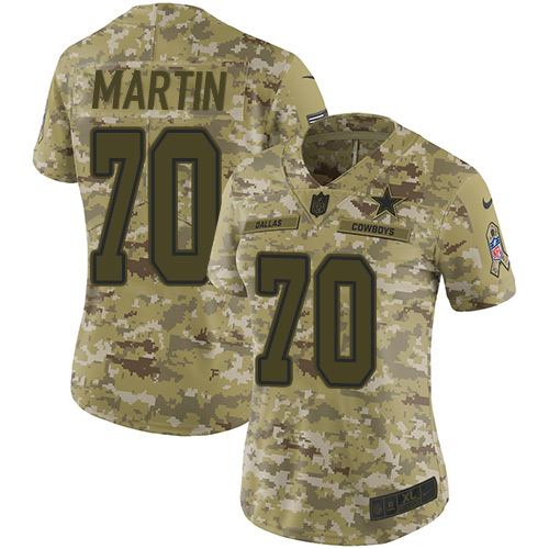 Nike Cowboys #70 Zack Martin Camo Women's Stitched NFL Limited 2018 Salute to Service Jersey Nike Cowboys #70 Zack Martin Camo Women's Stitched NFL Limited 2018 Salute to Service Jersey