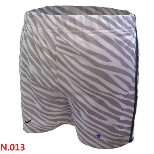 Women's Nike NFL Dallas Cowboys Embroidered Team Logo Zebra Stripes Shorts Women's Nike NFL Dallas Cowboys Embroidered Team Logo Zebra Stripes Shorts