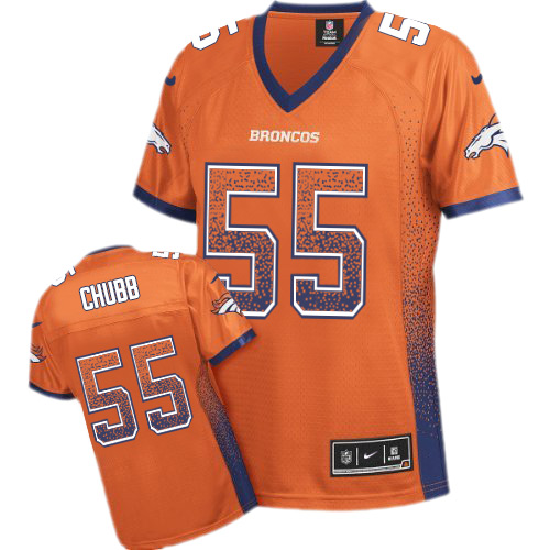 Nike Broncos #55 Bradley Chubb Orange Team Color Women's Stitched NFL Elite Drift Fashion Jersey Nike Broncos #55 Bradley Chubb Orange Team Color Women's Stitched NFL Elite Drift Fashion Jersey