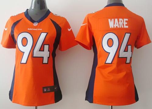 Nike Broncos #94 DeMarcus Ware Orange Team Color Women's Stitched NFL New Elite Jersey Nike Broncos #94 DeMarcus Ware Orange Team Color Women's Stitched NFL New Elite Jersey