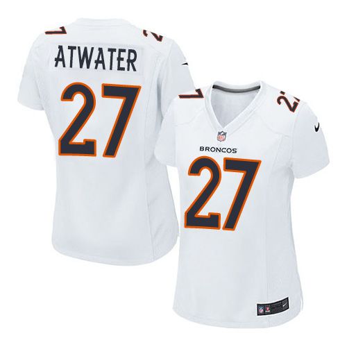 Nike Broncos #27 Steve Atwater White Women's Stitched NFL Game Event Jersey Nike Broncos #27 Steve Atwater White Women's Stitched NFL Game Event Jersey