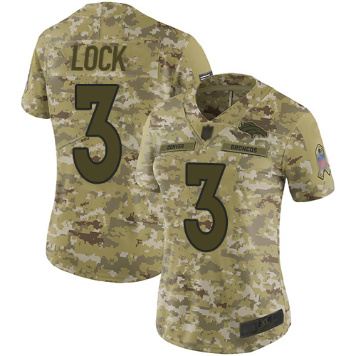 Nike Broncos #3 Drew Lock Camo Women's Stitched NFL Limited 2018 Salute to Service Jersey Nike Broncos #3 Drew Lock Camo Women's Stitched NFL Limited 2018 Salute to Service Jersey