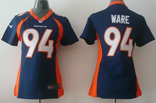 Nike Broncos #94 DeMarcus Ware Blue Alternate Women's Stitched NFL New Elite Jersey Nike Broncos #94 DeMarcus Ware Blue Alternate Women's Stitched NFL New Elite Jersey