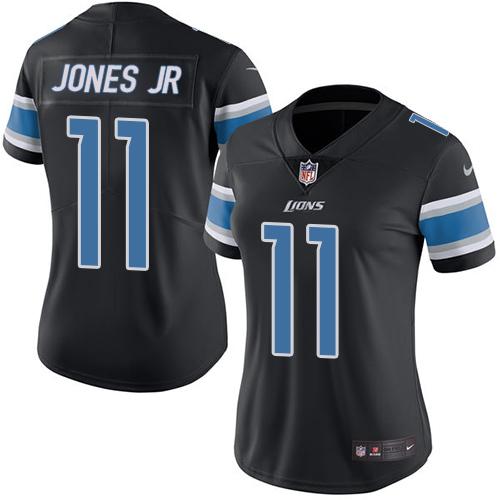 Nike Lions #11 Marvin Jones Jr Black Women's Stitched NFL Limited Rush Jersey Nike Lions #11 Marvin Jones Jr Black Women's Stitched NFL Limited Rush Jersey