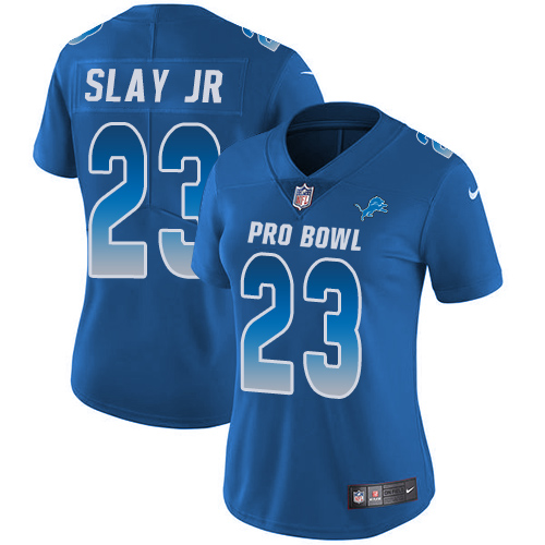 Nike Lions #23 Darius Slay Jr Royal Women's Stitched NFL Limited NFC 2018 Pro Bowl Jersey Nike Lions #23 Darius Slay Jr Royal Women's Stitched NFL Limited NFC 2018 Pro Bowl Jersey