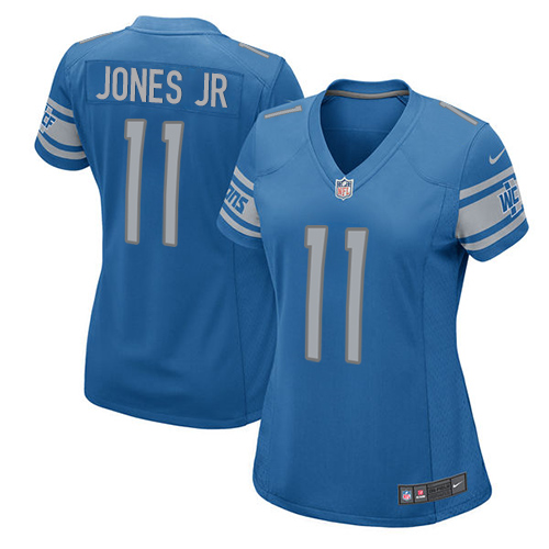 Nike Lions #11 Marvin Jones Jr Light Blue Team Color Women's Stitched NFL Elite Jersey Nike Lions #11 Marvin Jones Jr Light Blue Team Color Women's Stitched NFL Elite Jersey
