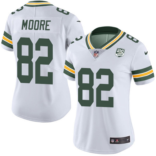Nike Packers #82 J'Mon Moore White Women's 100th Season Stitched NFL Vapor Untouchable Limited Jersey Nike Packers #82 J'Mon Moore White Women's 100th Season Stitched NFL Vapor Untouchable Limited Jersey