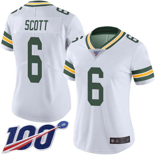 Nike Packers #6 JK Scott White Women's Stitched NFL 100th Season Vapor Limited Jersey Nike Packers #6 JK Scott White Women's Stitched NFL 100th Season Vapor Limited Jersey