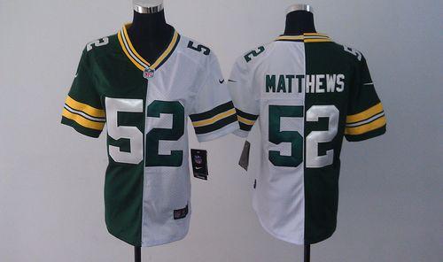 Nike Packers #52 Clay Matthews Green/White Women's Stitched NFL Elite Split Jersey Nike Packers #52 Clay Matthews Green/White Women's Stitched NFL Elite Split Jersey